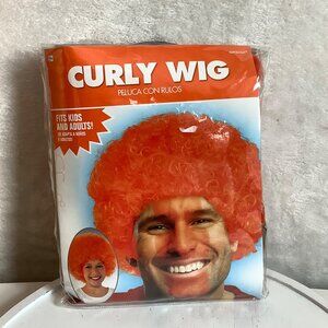 Orange‎ Curly Wig Costume Accessory Kids & Adults By Omicron NEW Halloween